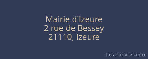 Mairie d'Izeure
