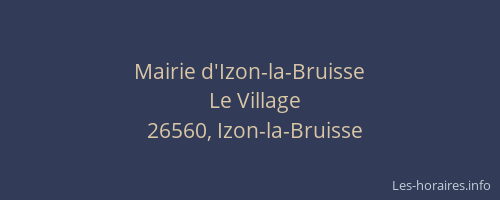 Mairie d'Izon-la-Bruisse