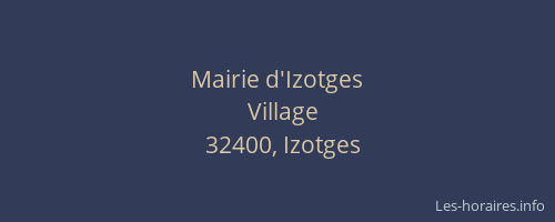 Mairie d'Izotges