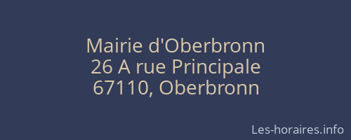 Mairie d'Oberbronn