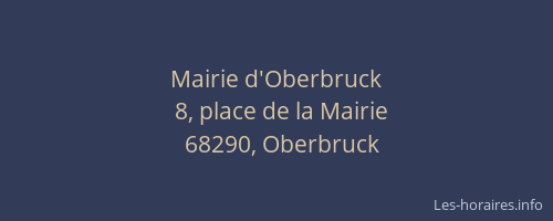 Mairie d'Oberbruck