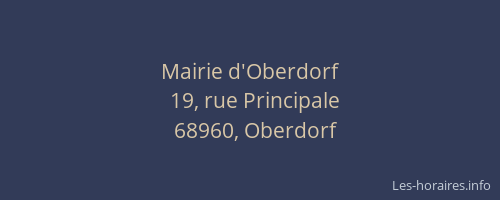 Mairie d'Oberdorf