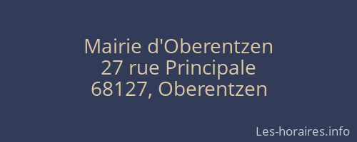 Mairie d'Oberentzen