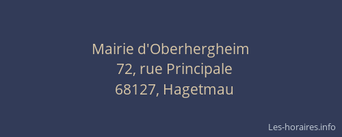 Mairie d'Oberhergheim