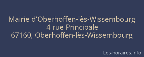 Mairie d'Oberhoffen-lès-Wissembourg