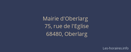 Mairie d'Oberlarg
