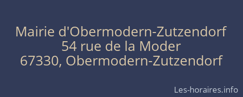 Mairie d'Obermodern-Zutzendorf