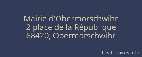 Mairie d'Obermorschwihr