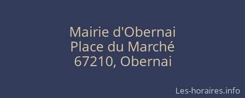 Mairie d'Obernai