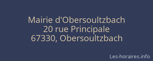 Mairie d'Obersoultzbach