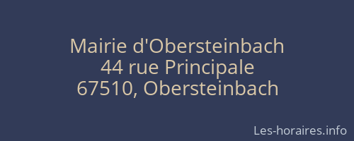 Mairie d'Obersteinbach