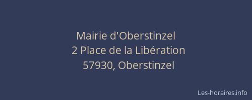 Mairie d'Oberstinzel