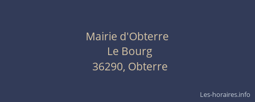 Mairie d'Obterre