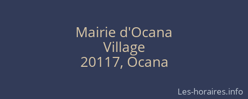 Mairie d'Ocana