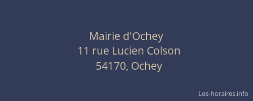 Mairie d'Ochey