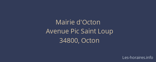 Mairie d'Octon