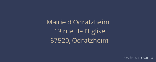 Mairie d'Odratzheim