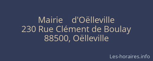 Mairie    d'Oëlleville