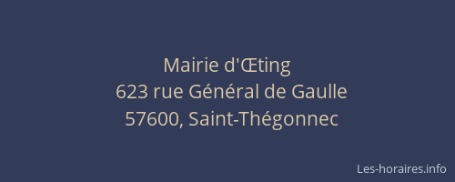 Mairie d'Œting