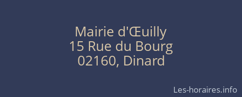 Mairie d'Œuilly