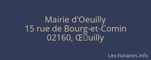 Mairie d'Oeuilly