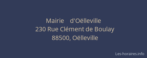 Mairie    d'O&euml;lleville