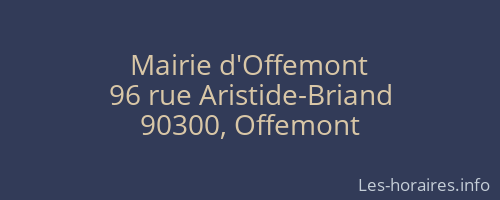 Mairie d'Offemont