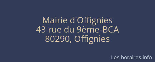 Mairie d'Offignies