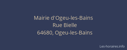 Mairie d'Ogeu-les-Bains