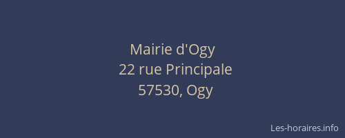 Mairie d'Ogy