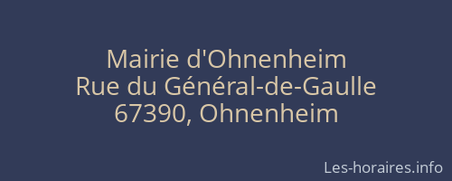 Mairie d'Ohnenheim