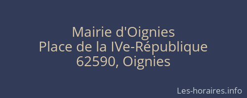 Mairie d'Oignies