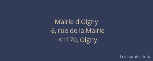 Mairie d'Oigny