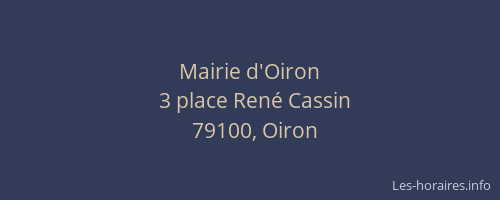 Mairie d'Oiron