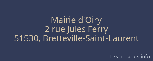 Mairie d'Oiry