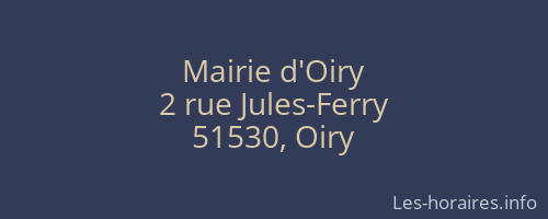 Mairie d'Oiry