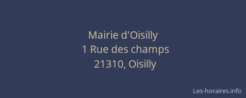 Mairie d'Oisilly