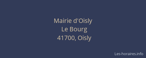 Mairie d'Oisly
