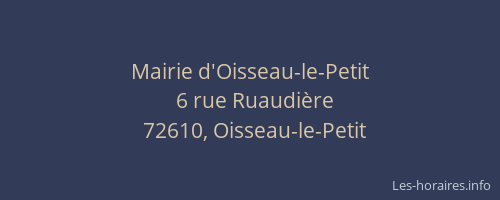 Mairie d'Oisseau-le-Petit