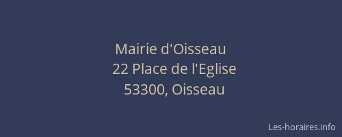 Mairie d'Oisseau