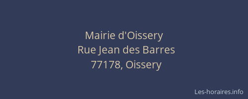 Mairie d'Oissery