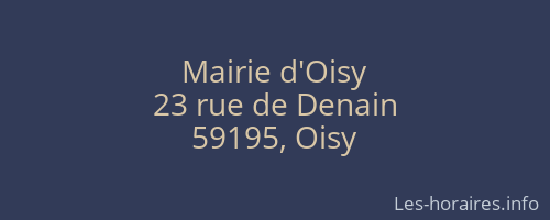 Mairie d'Oisy