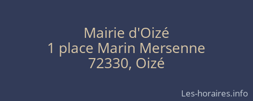 Mairie d'Oizé