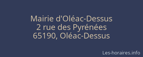 Mairie d'Oléac-Dessus