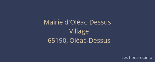 Mairie d'Oléac-Dessus