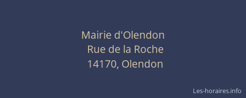 Mairie d'Olendon