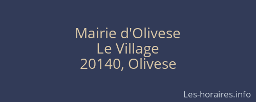 Mairie d'Olivese