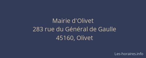 Mairie d'Olivet