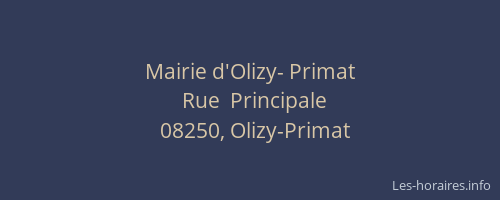 Mairie d'Olizy- Primat