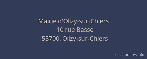 Mairie d'Olizy-sur-Chiers